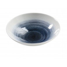 Yanco UN-610 Universe Ramen Bowl, 60oz, Porcelain, White/Blue, Glazed, 10.25(w) x 10.25(d) x 3(h) Inch, 12 each