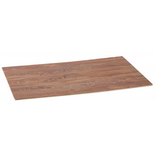 Yanco WD-212 Wooden Serving Tray, Rectangular, Melamine with Wood Look, Brown, 24 each