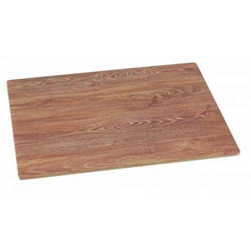 Yanco WD-213 Wooden Serving Tray, Rectangular, Melamine with Wood Look, Brown, 24 each