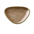Yanco WD-809 Wooden Tray Plate, Triangular Deep, Melamine with Bamboo Look, Brown, 24 each