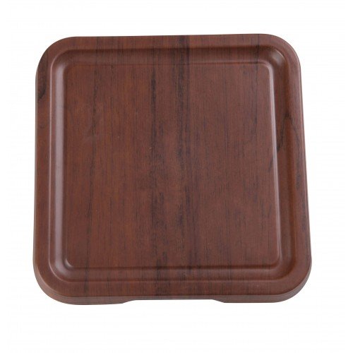 Yanco WL-307 Woodland Plate, Square, Wood Grain, Melamine, 7-1/2(w) x 7-1/2(d) x 1-1/8(h) inch, 36 each