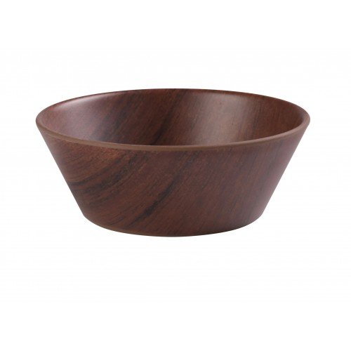 Yanco WL-508 Woodland Salad Bowl, 45oz Capacity, Round, Wood Grain, Melamine, 8(w) x 8(d) x 3(h) inch, 24 each